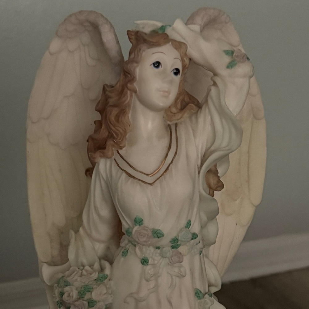 Vintage 7" Porcelain Herco Angel Figurine